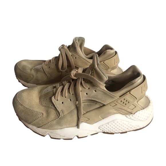 Nike Shoes - Nike Air Huarache Run Womens 10 Running Shoes Mushroom Wheat Sneakers AA0524-200